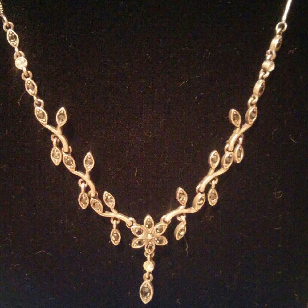 Marcasite and Gold Tone Necklace
